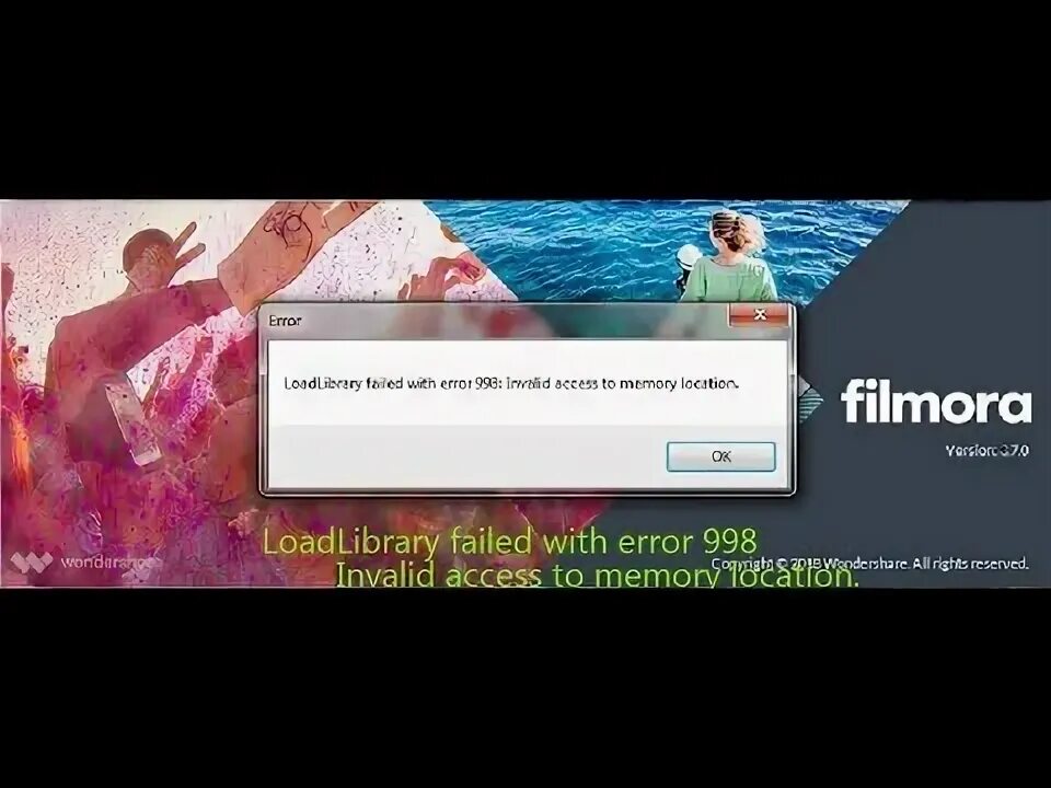 Ошибка 998. Failed to load Library. Ошибка _failed_Internal_Error: permission denied.