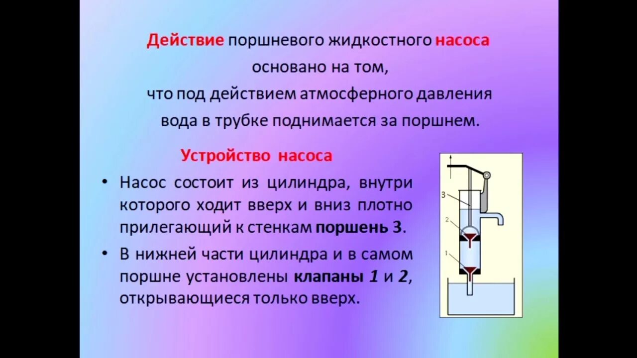 Поршневой гидравлический насос физика 7 класс. Манометры поршневой насос физика 7 класс. Физика 7 класс пёрышкин поршневой насос. Физика 7 таблица поршневой жидкостный насос и гидравлический пресс. Поршневой жидкостный насос 7 класс физика кратко