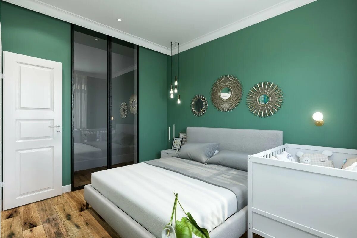 Зеленая спальня. Спальня в зеленом цвете. Изумрудные стены в спальне. Серо зеленая спальня. Изумрудно серый цвет
