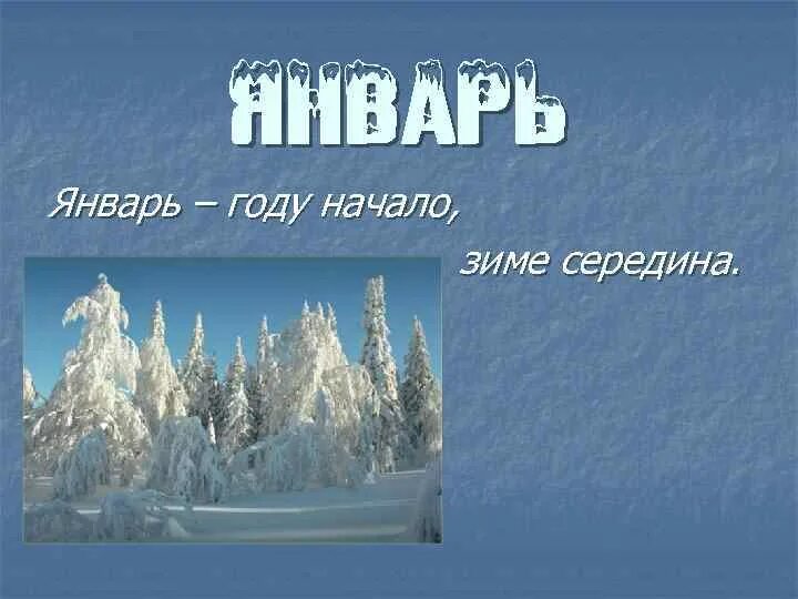 Январь году начало зимы