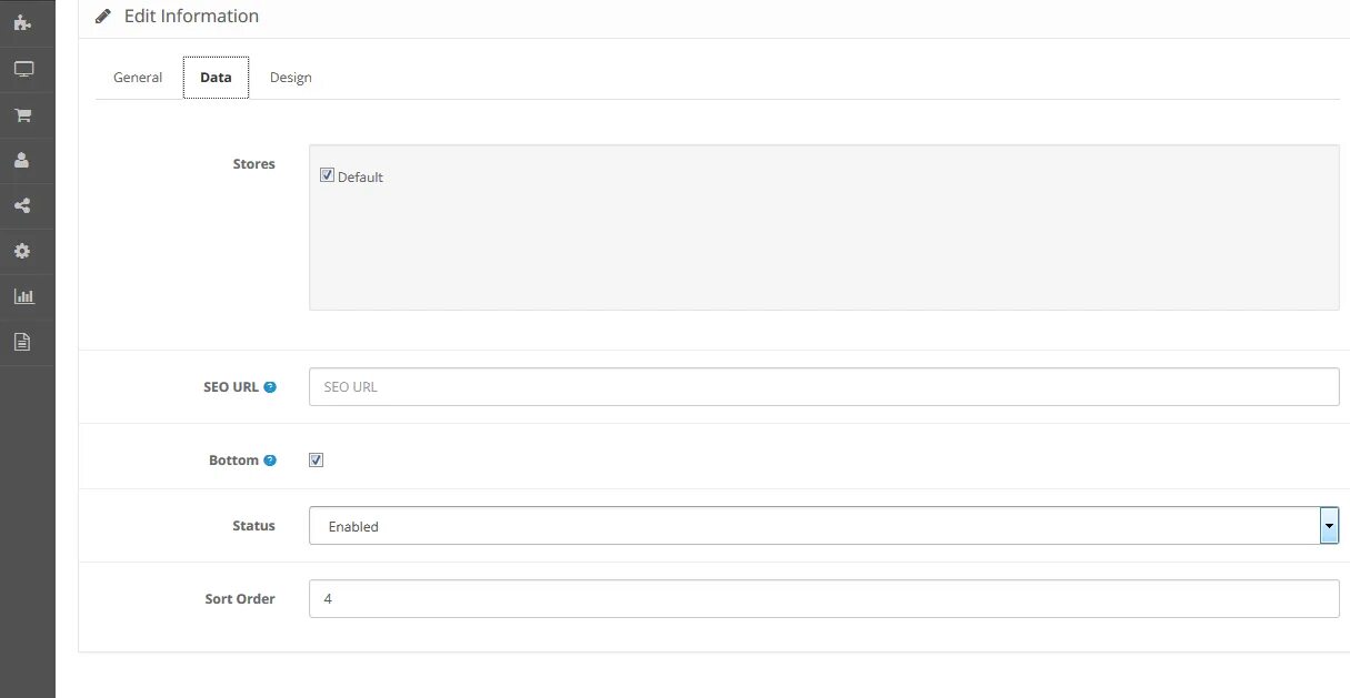 Default information. Default information
