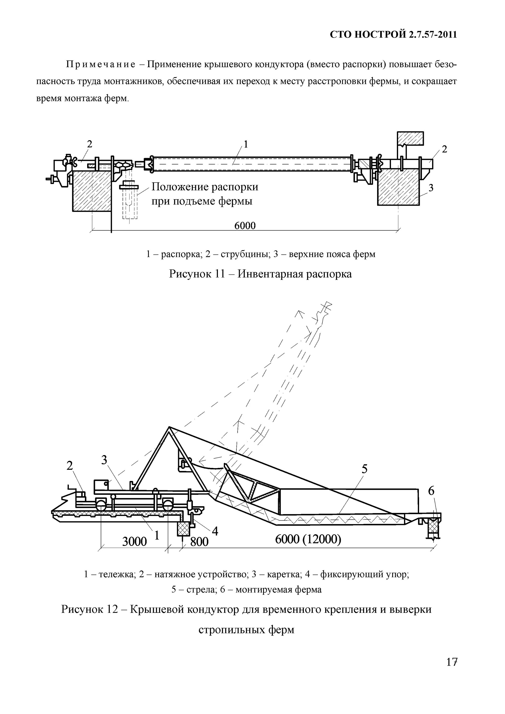 Сто нострой 2.25. Инвентарные распорки для ферм. Технические требования к монтажу. Инвентарная распорка.