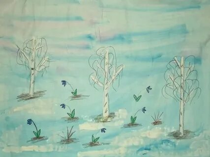 Рисунок весенняя капель 3 класс