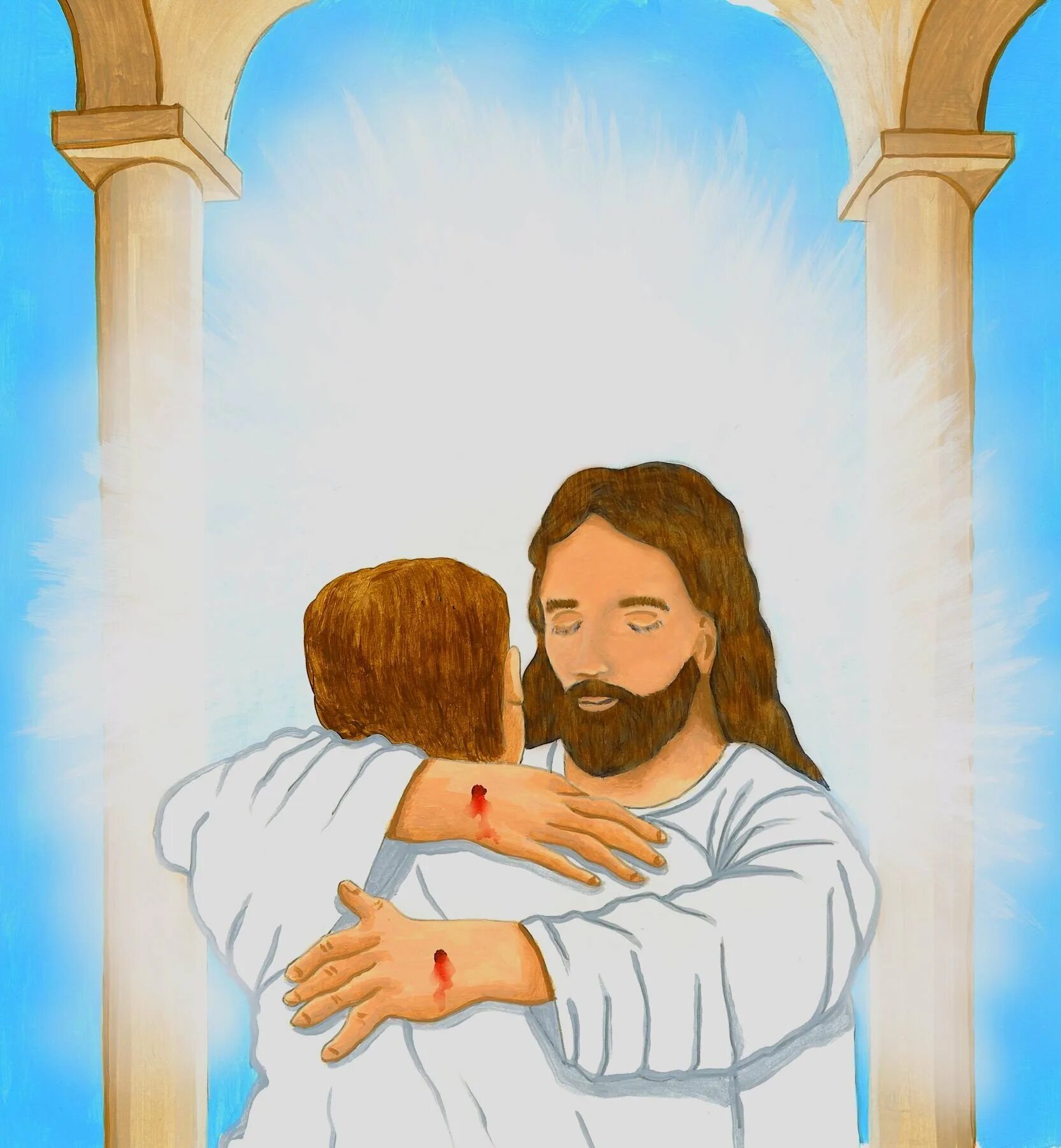 Иисус говорит с тобой. " Иисус. Бог и человек". ( Jesus).. Христианские иллюстрации. Встреча с Иисусом. Иисус любит тебя.