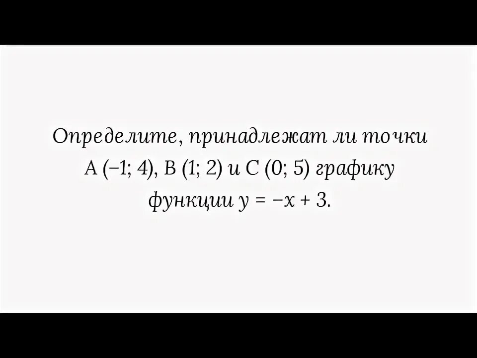 Принадлежит ли графику функции