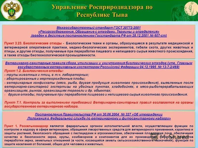 Правила сбора и утилизации биологических отходов