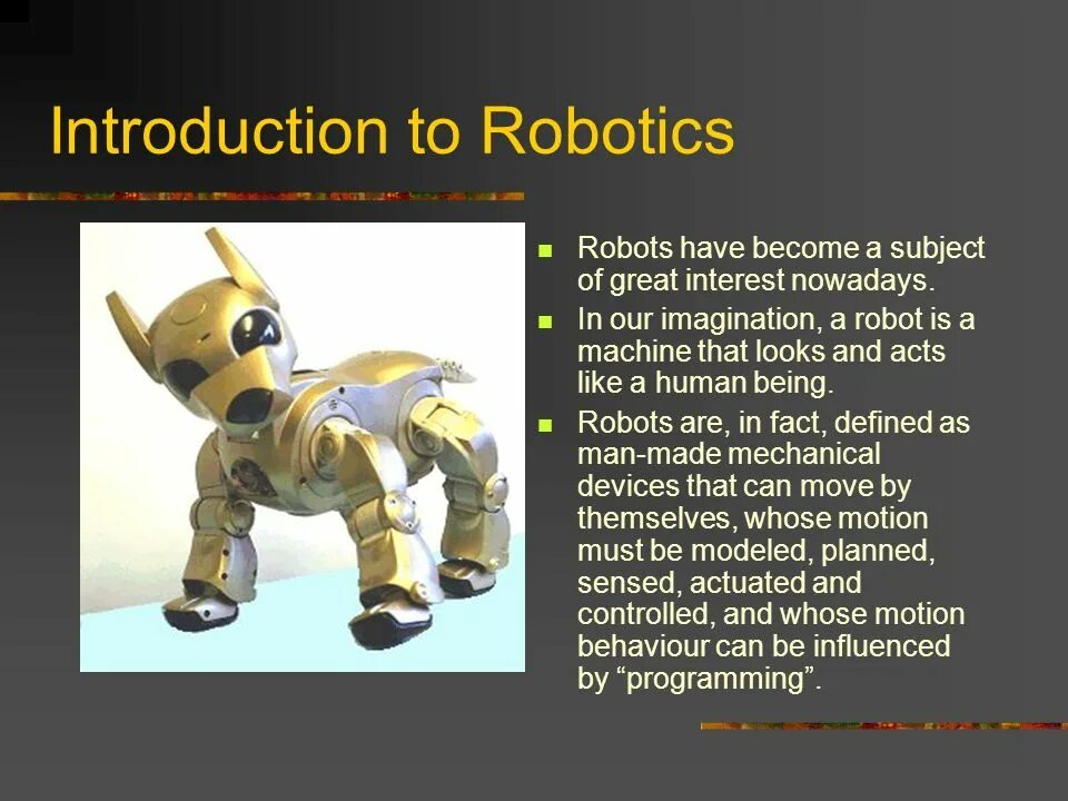 Imagine that robots