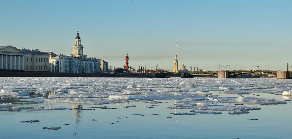 Весенний ледоход на Неве. Ледоход на неве