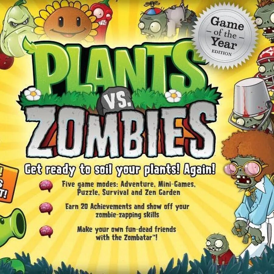 Plants vs Zombies мини игры. Растения против зомби game of the year Edition. Зомби против растений GOTY Edition. Игра зомби против растений 1. Игра против зомби 5