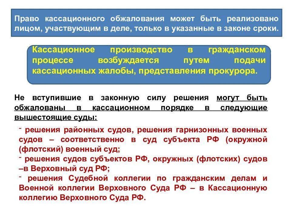 Что после кассационного суда. Право кассационного обжалования. Право кассационного обжалования судебных постановлений. Порядок производства кассационного производства. Стадии кассационного производства.