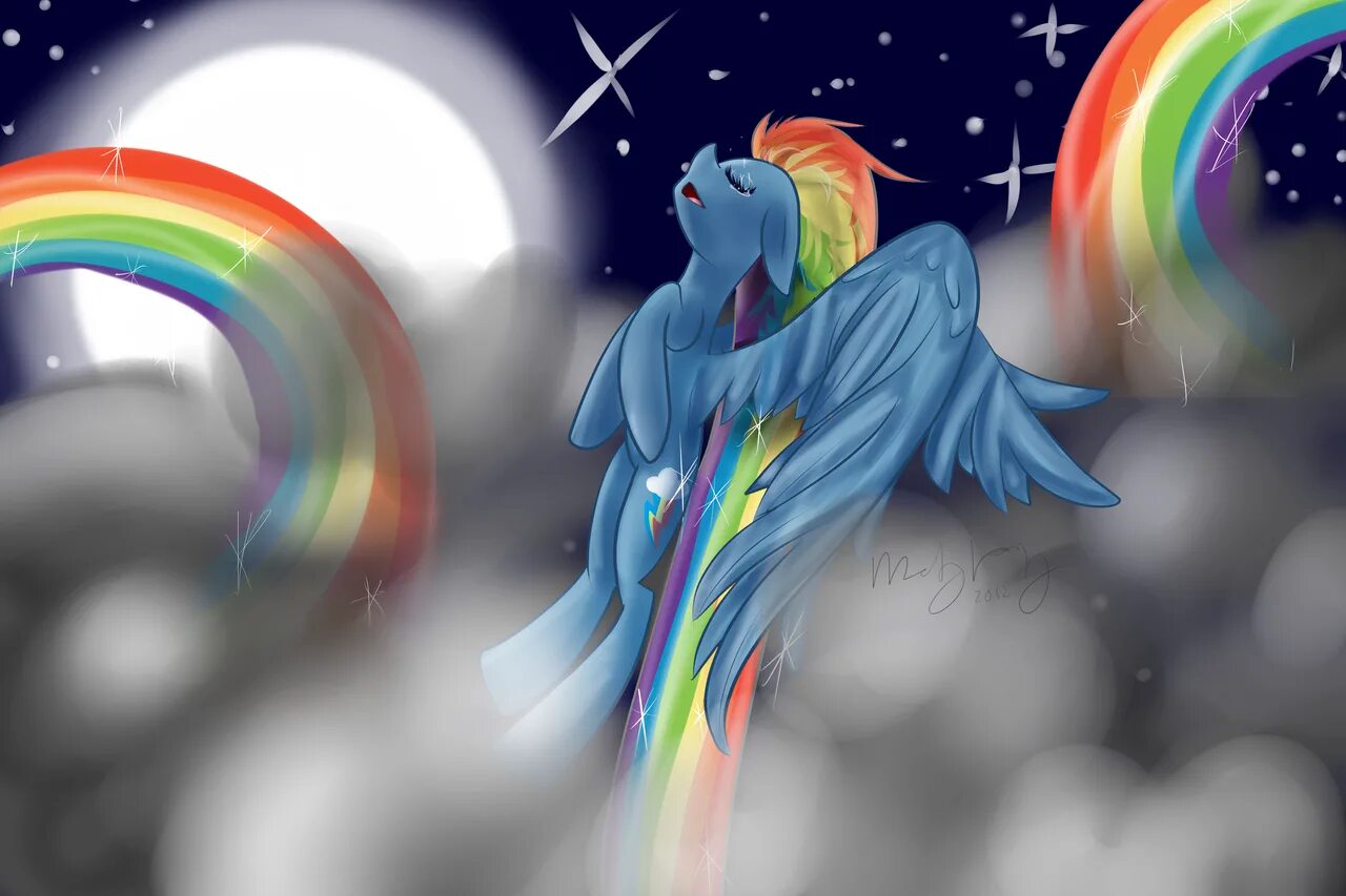Rainbow 3 animals. Рейнбоу Дэш ночью. Принцесса Луна и Рейнбоу Дэш. Луна Радуга. Взрыв радуги Дэш.
