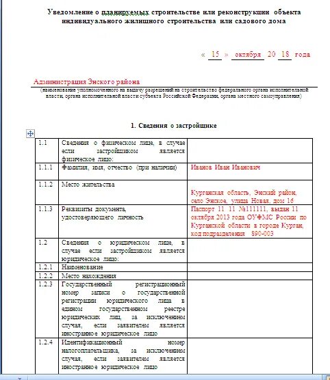 Как заполнять уведомление о строительстве дома. Образец как заполнить уведомление о планируемом строительстве. Как заполнить уведомление на реконструкцию жилого дома. Уведомление о начале строительства индивидуального жилого дома 2020.