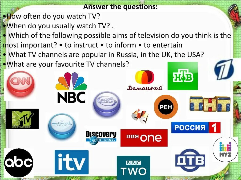 Do you usually watch tv. Телевизионные программы на английском. ТВ программа на английском языке. Программа английского языка. Виды телевизионных программ на английском.