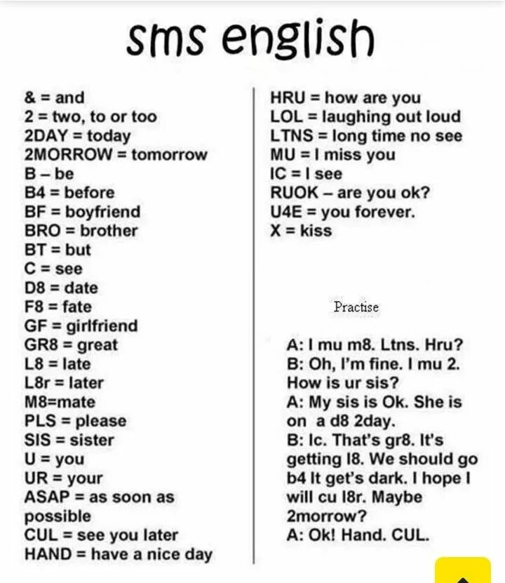 Sms language