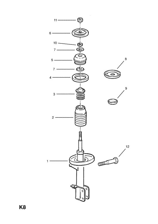 Передняя стойка Опель Зафира б схема. Детали передней стойки Опель Зафира 1,8 бензин 2000. Сборка передней стойки Опель Омега б. Стойки опель омега б