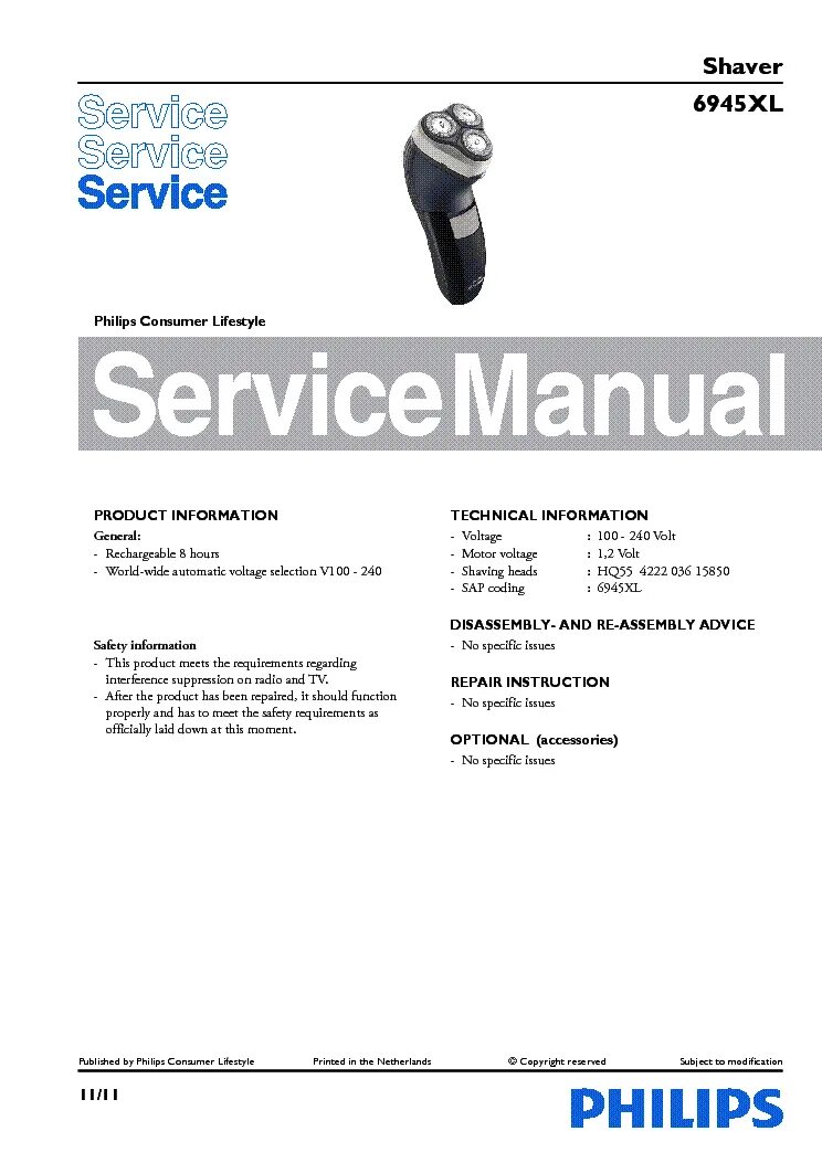 Service manual Philips shb9100. Схема электробритвы Philips. Hq 7510 Philips manual. Manuals brands Philips manuals Electric Shaver hq4846.