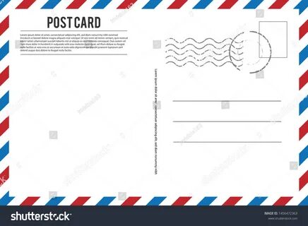 Letter postcard paper stamp