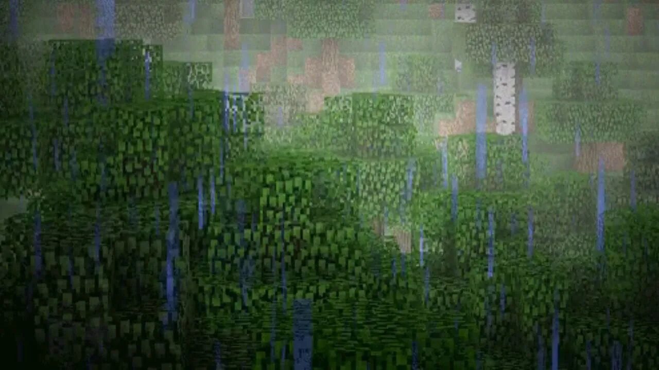 Анимированный лес в МАЙНКРАФТЕ. Майнкрафт дождь. Дождливый майнкрафт. Гифы для МАЙНКРАФТА. Rain minecraft