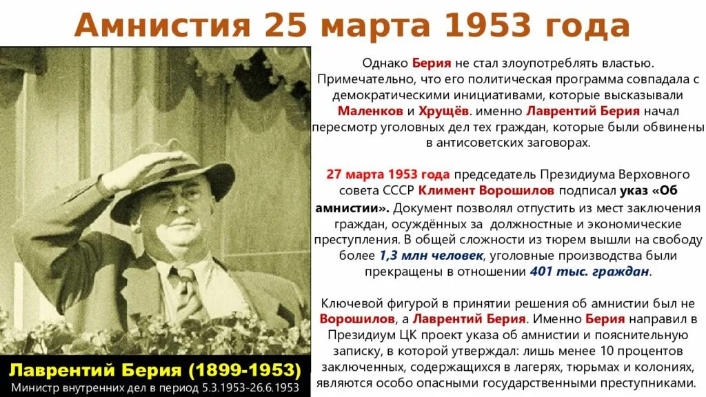 Сталин амнистия. Берия амнистия 1953. Ворошиловская амнистия 1953 года.