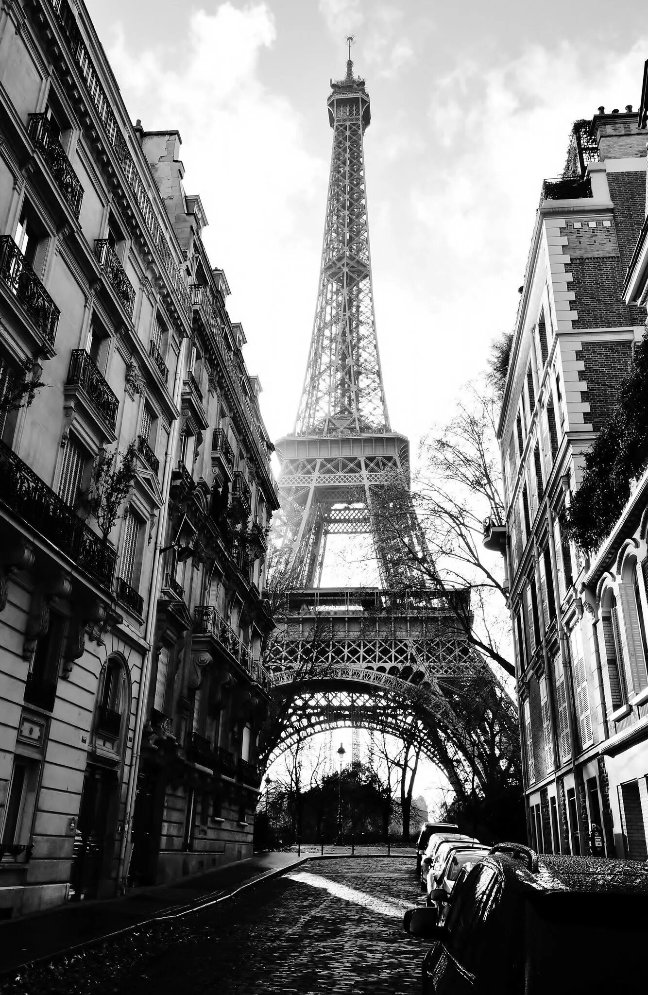 черно белая вертикальная. черно белый город. париж улочки эйфель. города в черно белом стиле. черно белое.