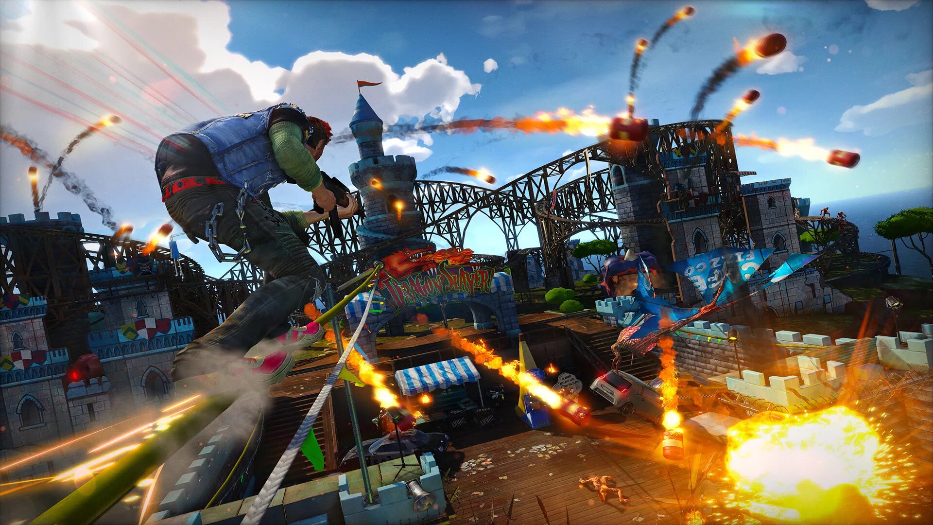 Будь ярче игра. Игра Sunset Overdrive. Sunset Overdrive Xbox one. Sunset Overdrive Deluxe Edition. Sunset (игра).