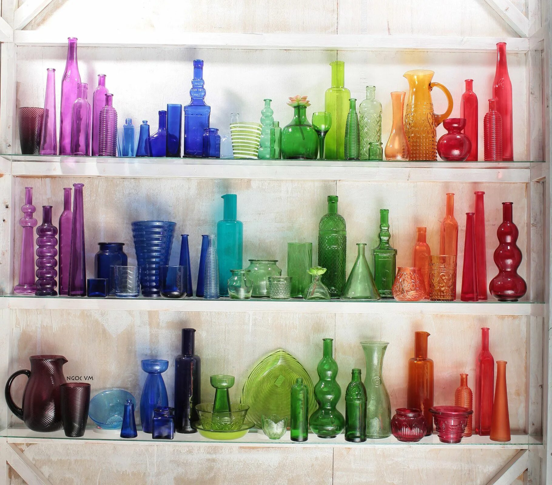 Coloured bottles