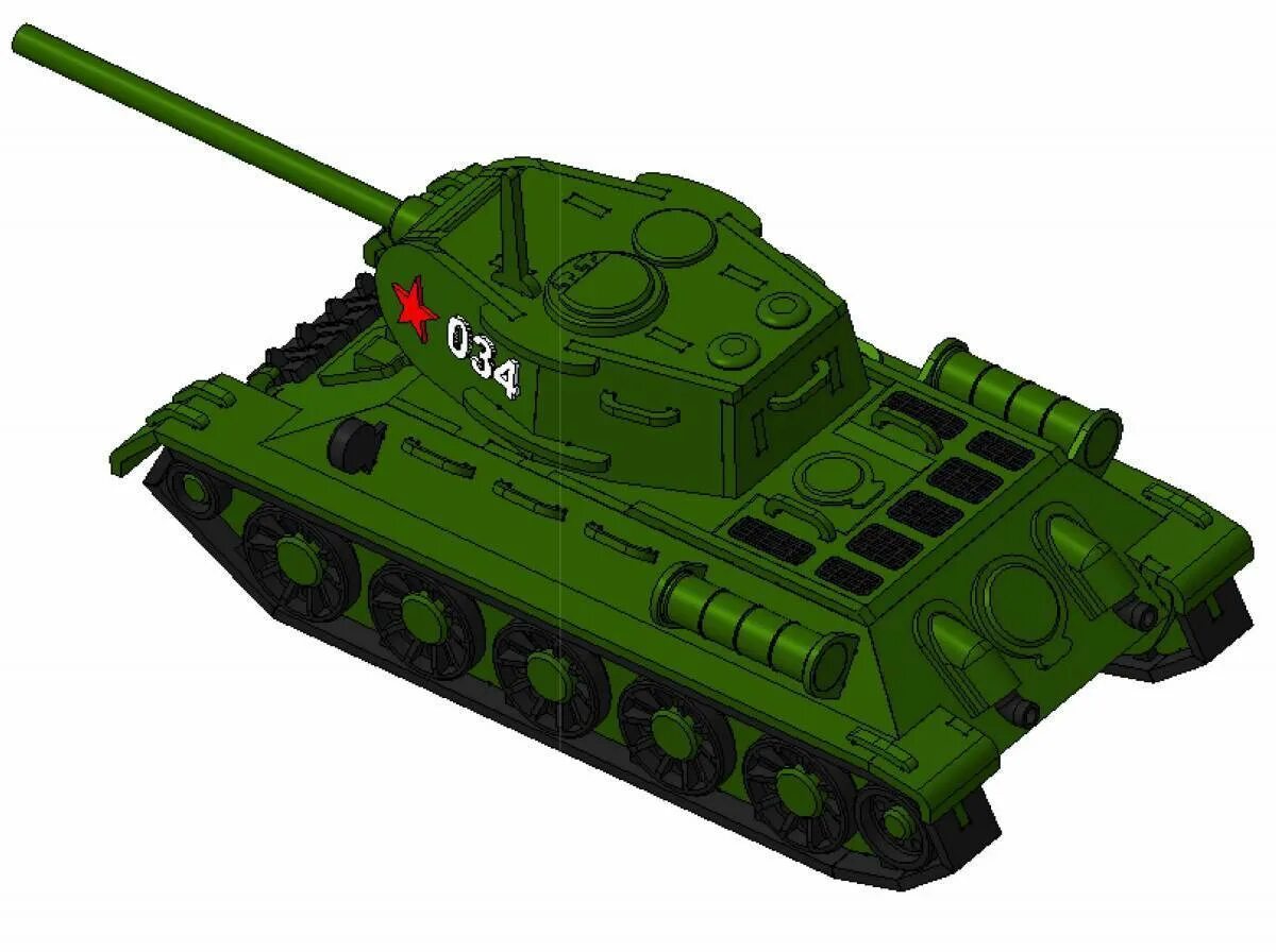 Скачай детские танки. Танк т34. Танк Тинкеркад т34. Танк т-34 для детей. Танк т 34 Геранда.