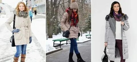 Как носить шарф с пуховиком с капюшоном