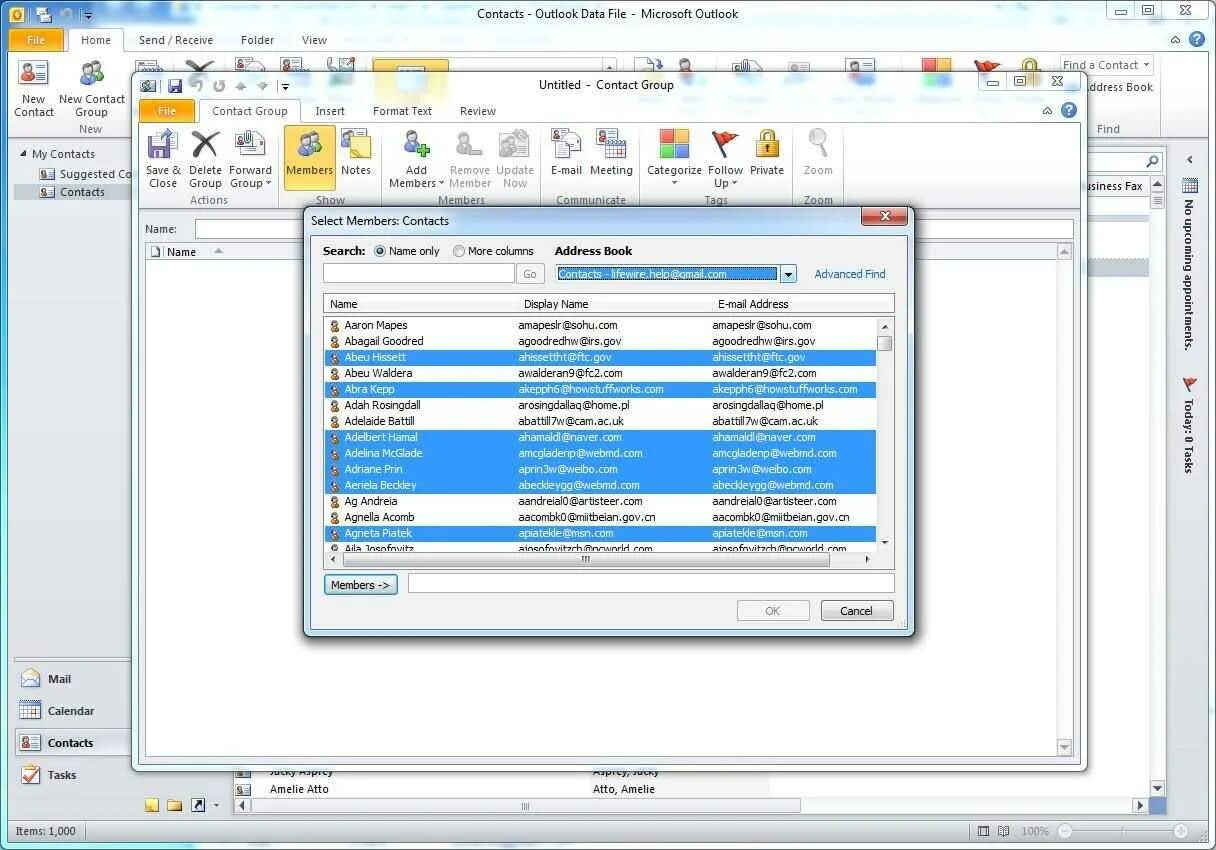 Группа контактов в outlook. Список рассылки в Outlook. Группа рассылки в Outlook. Группы рассылки в Outlook 2010.