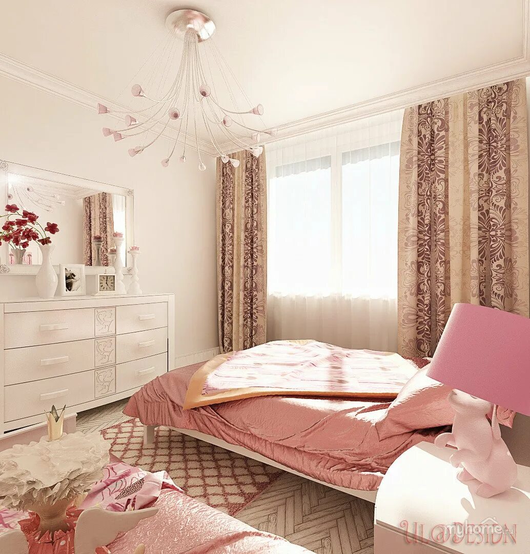 Спальня мама дочка. Спальня в розовых тонах. Спальня в розово бежевых тонах. Бежево розовая спальня. Интерьер в розово бежевых тонах.
