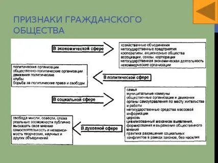 Гражданского общества в сферах общественной жизни