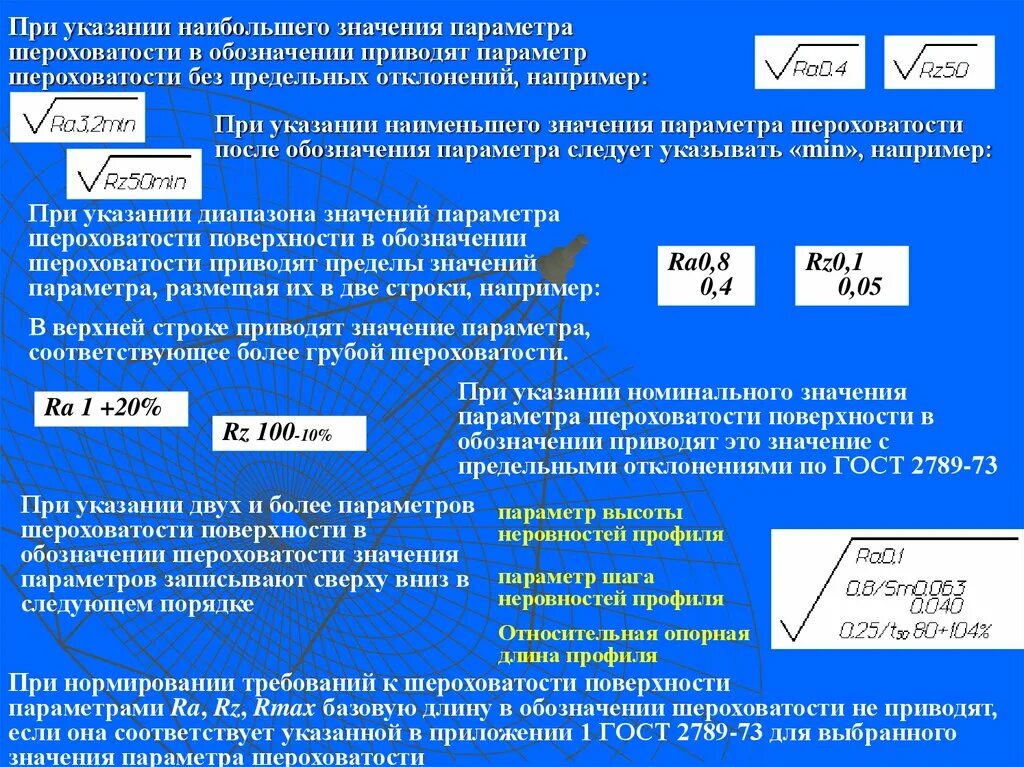 Отклонения шероховатости