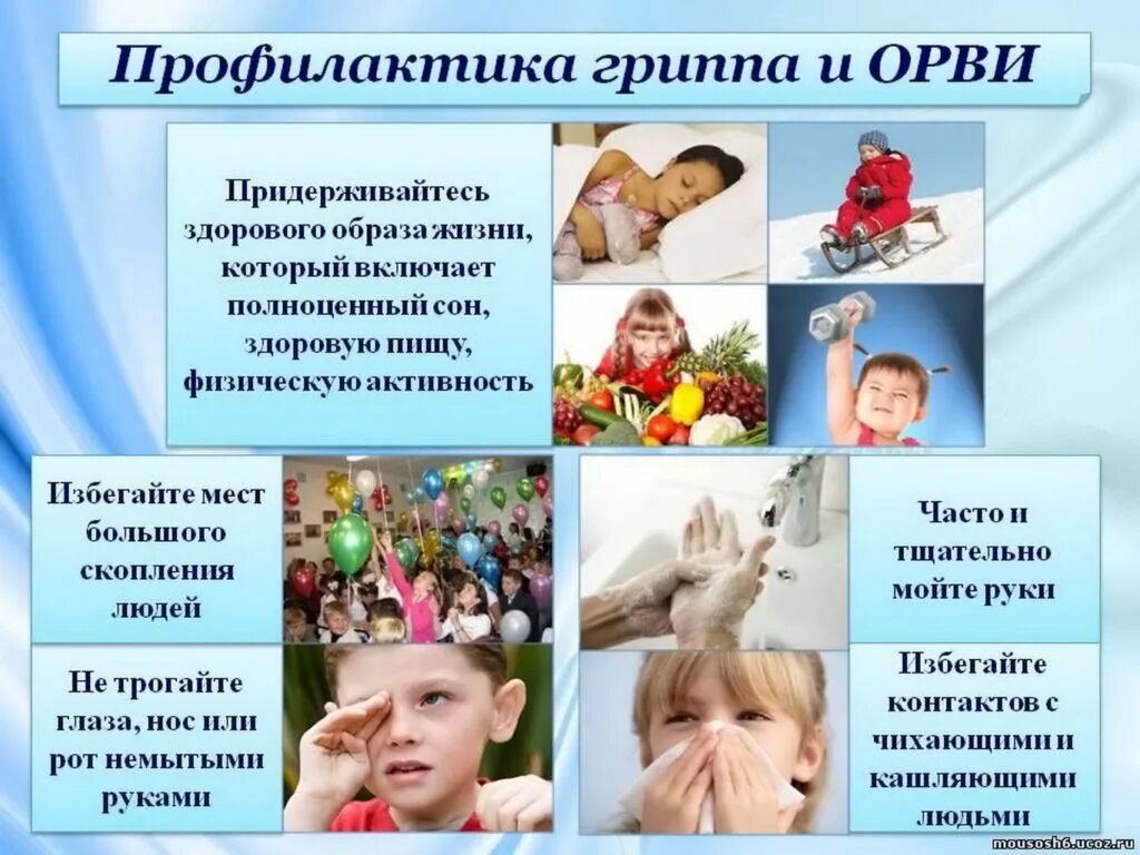 Предупреждение острых респираторных заболеваний является профилактикой
