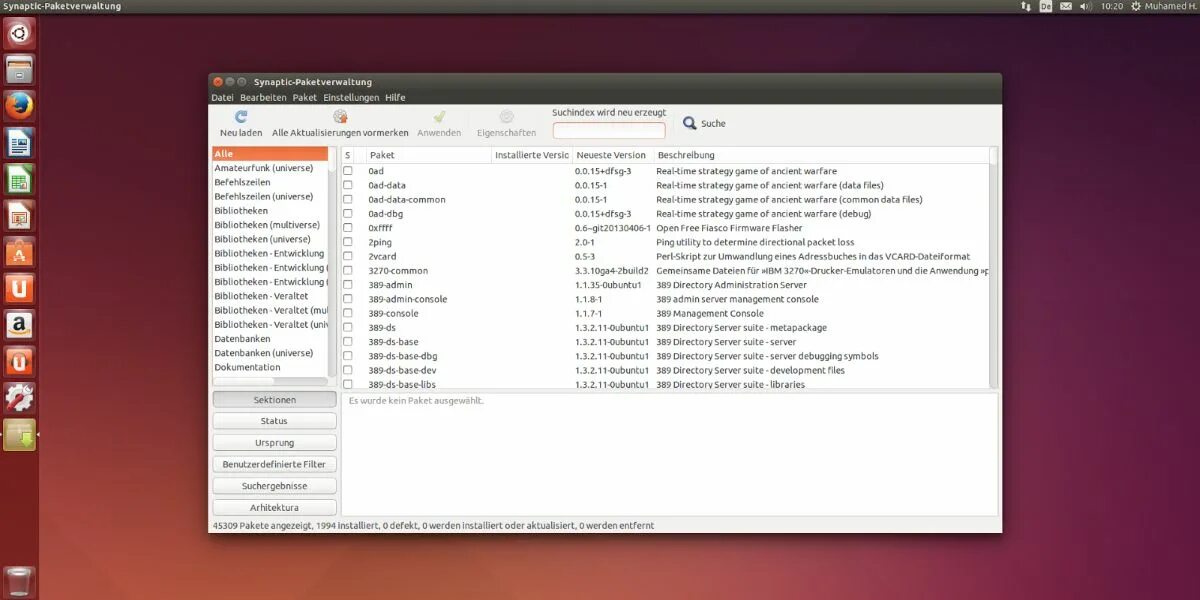Synaptic в убунту. Как узнать версию Ubuntu. Как узнать версию линукс.