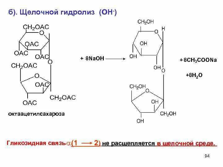 Щелочный гидролиз. Октаацетилсахароза щелочной гидролиз. Щелочной гидролиз метилпирувата. Гидролиз октаацетилсахарозы в щелочной среде. Октаацетилсахароза гидролиз в кислой среде.