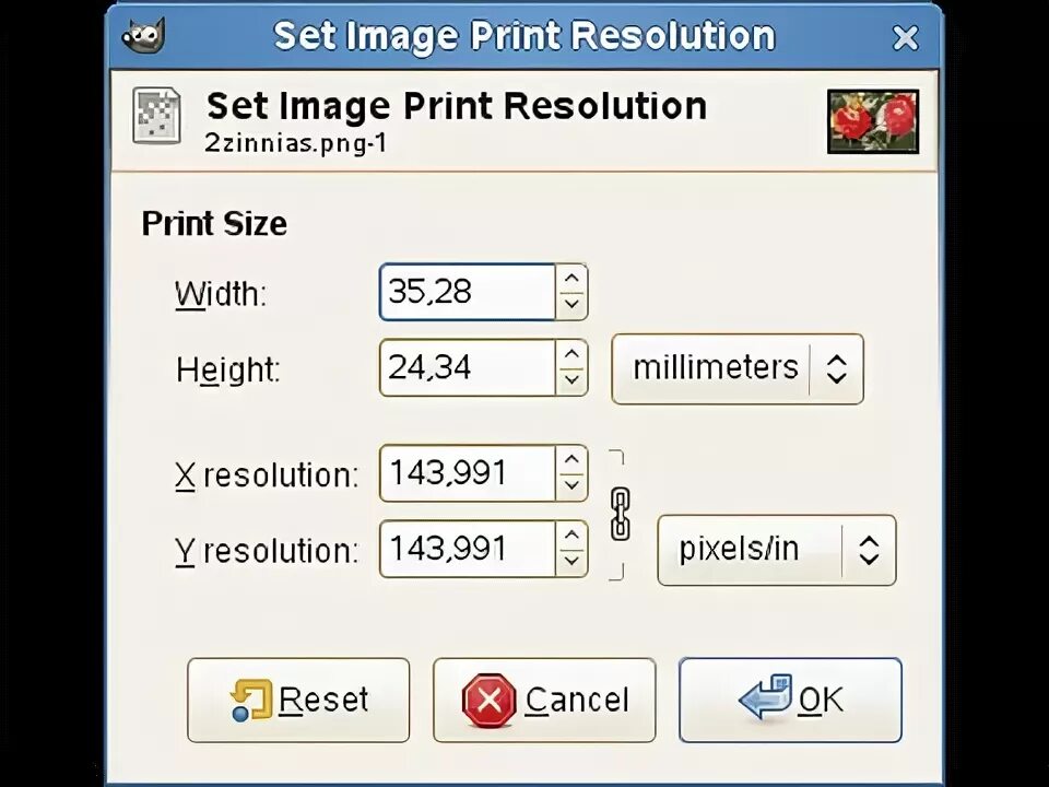 Set resolution