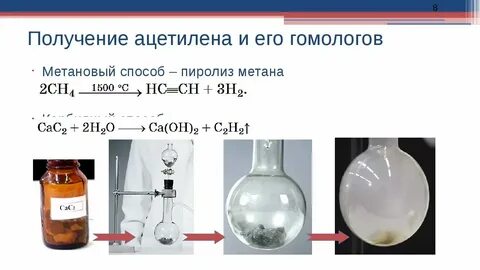 Метан можно получить используя гидролиз карбида алюминия