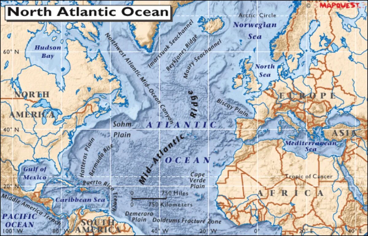 Океан на западе европы. Атлантический океан на карте. Северо Атлантический океан на карте. Атлантический океан географическая карта. Северная часть Атлантического океана на карте.