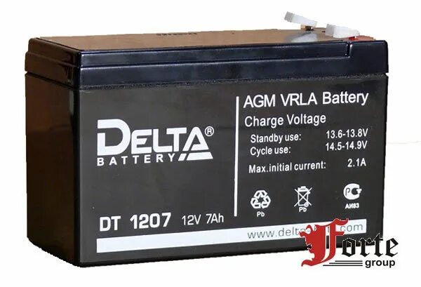 Аккумулятор Delta DT 1207. DT 1207 аккумулятор 7ач 12в Delta. Аккумулятор Дельта для пожарной сигнализации.