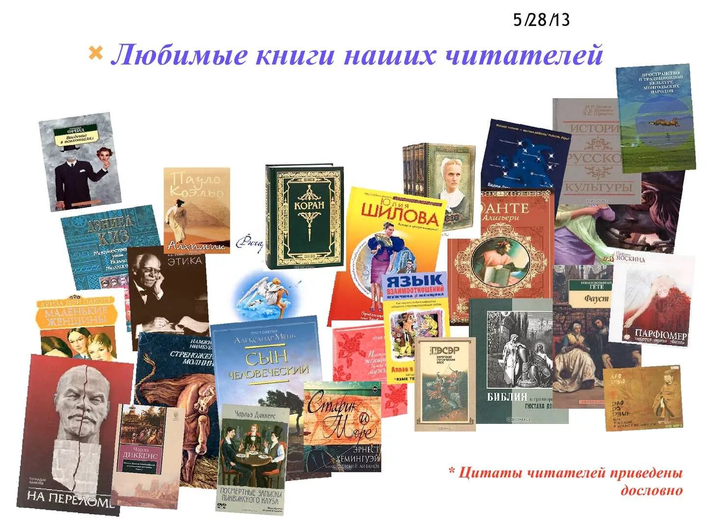 Любимые книги русских