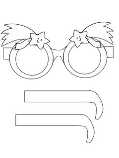 Шаблони за новогодишње наочаре - Зелена учионица