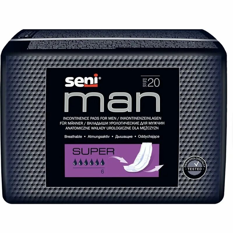 Прокладка вкладыш. Урологические вкладыши для мужчин Seni man super, 20 шт. Урологические прокладки Seni man super (20 шт.). Прокладки мужские урологические сени 20 шт. Вкладыши урологические для мужчин Seni man super, 10 шт.