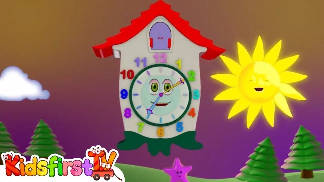 Ролики про часы. Clock Song Educational Song for Kids.