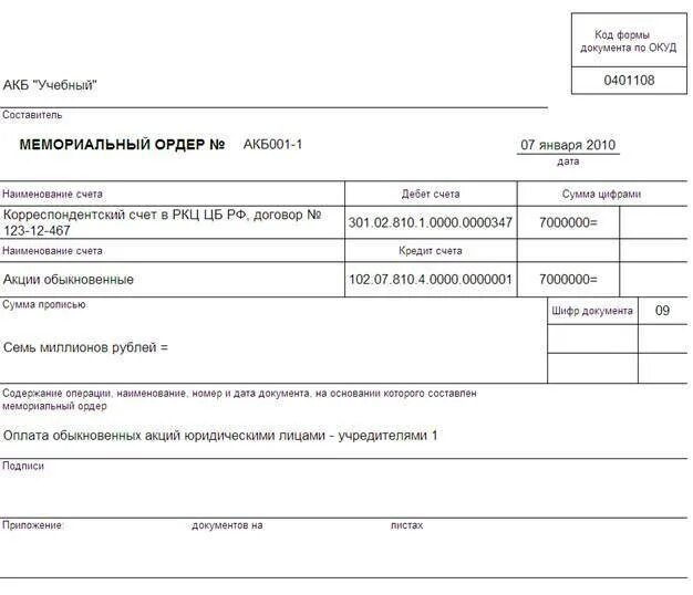 Налоговый ордер. Мемориальный ордер форма 0401108. Исправительный мемориальный ордер образец заполнения. Мемориальный ордер форма 203. Мемориальный ордер (код ОКУД 0401108).