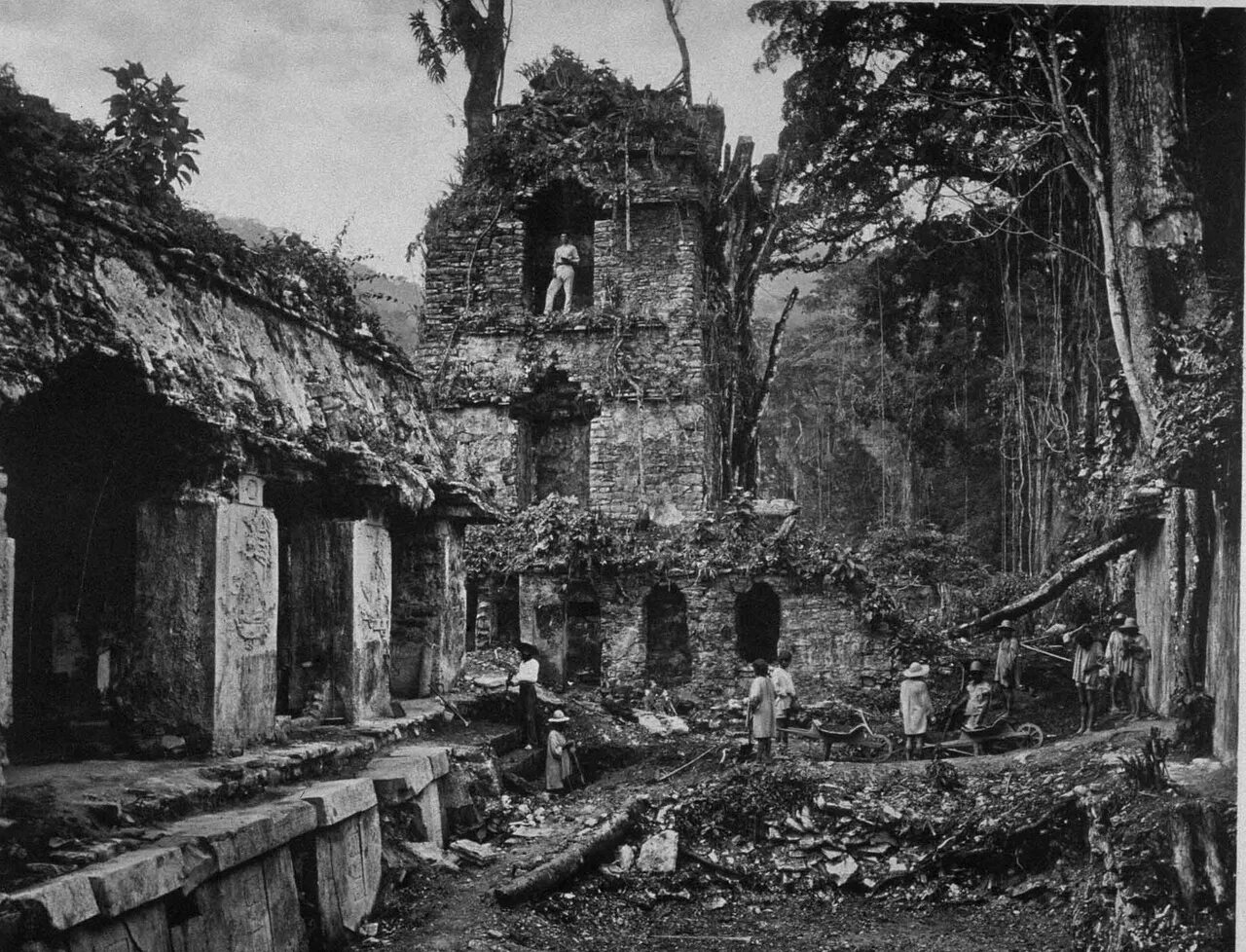 В 19 веке в колумбии археологи. Руины Майя в Мексике. Мексика 1890. Руины Гватемала. Руины Паленке.