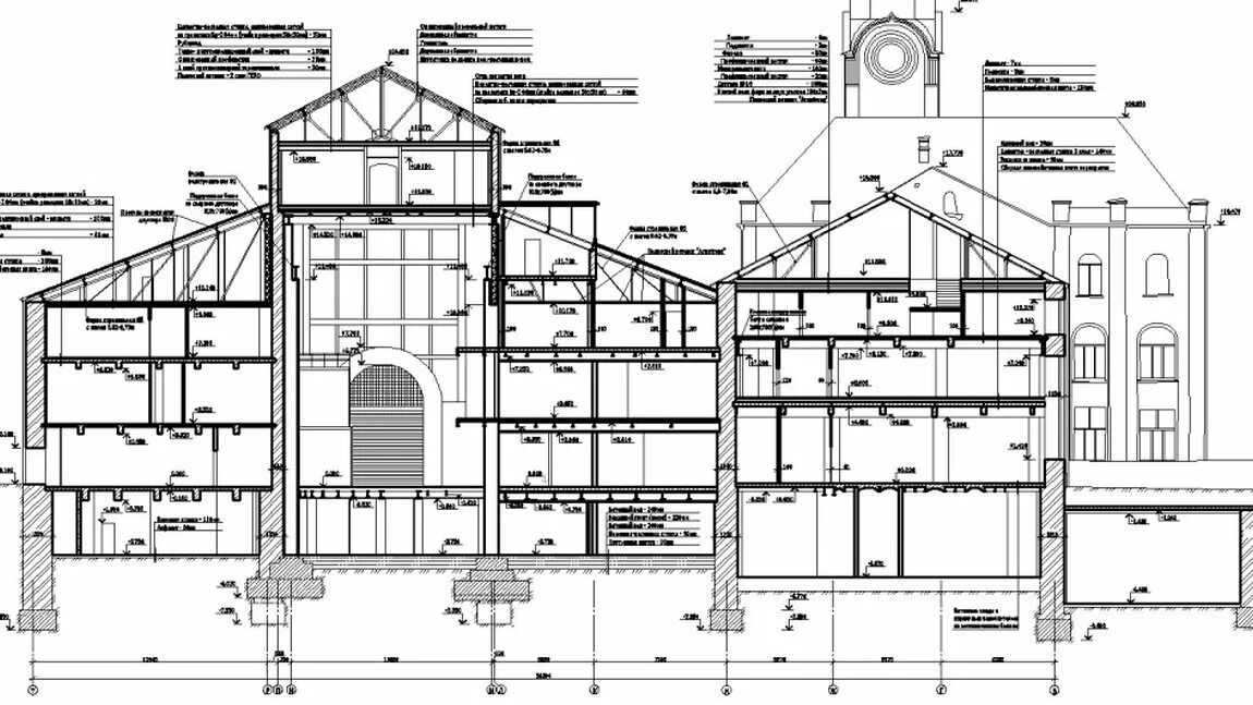 Конструктивный разрез здания. Поперечный разрез здания чертеж. Конструктивный разрез здания чертеж. Архитектурный разрез здания. Строительные нормы реконструкция