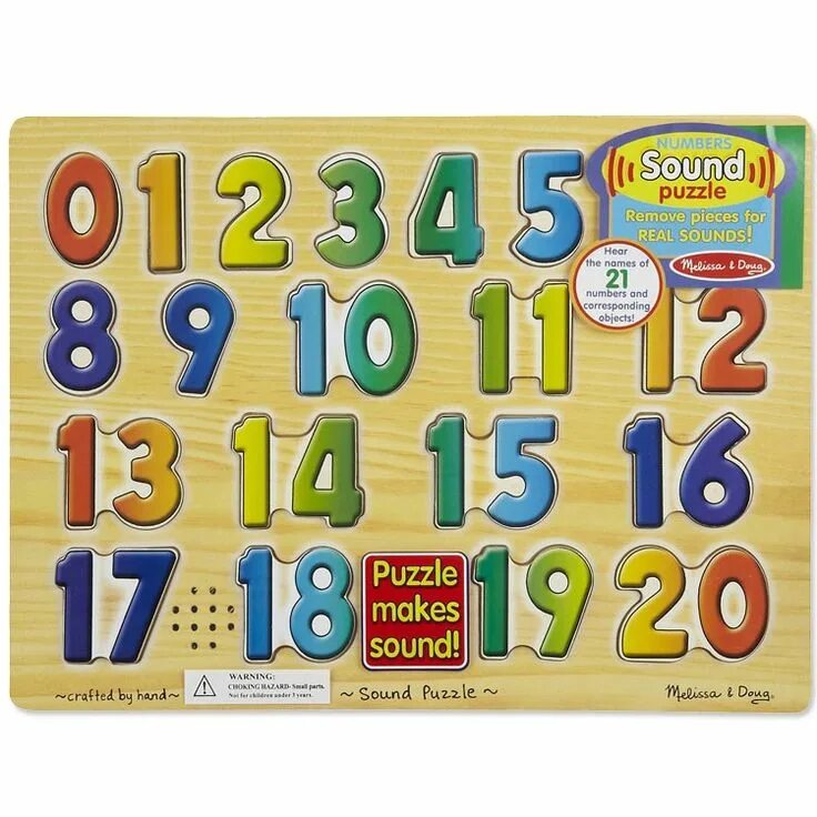 Sound numbers. Melissa and Doug пазлы звуковой. Пазлы цифры. Пазл цифры для малышей. Цифра 1 пазл.