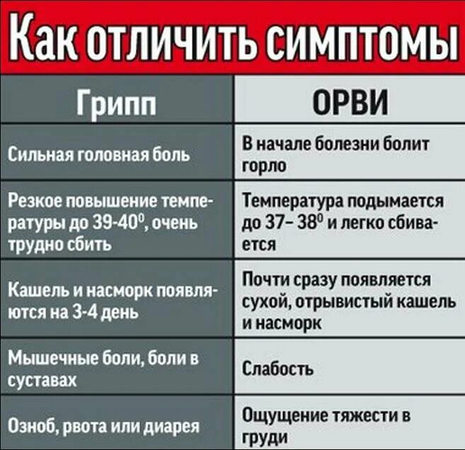 В обед болит голова. Симптомы гриппа и ОРВИ. Грипп или ОРВИ. Симптомы ОРВИ У взрослого. Признаки гриппа.