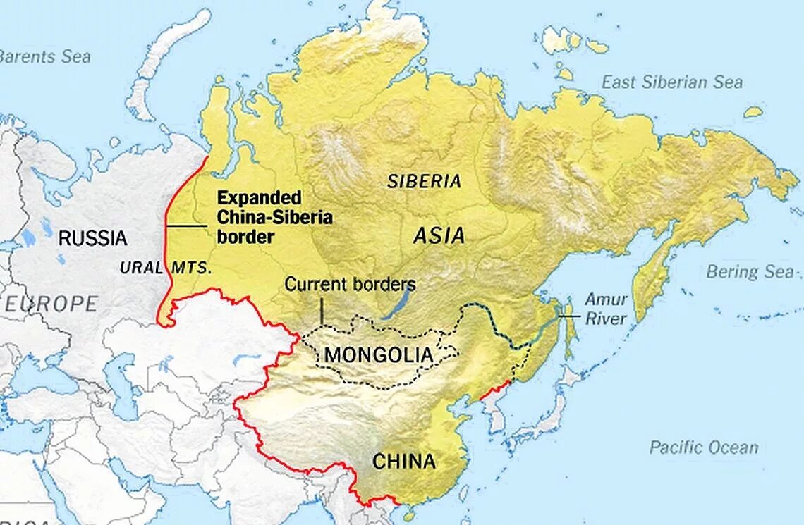 Китай граничит с рф. Карта Китая с Сибирью. Китайская карта Сибири. Китайские карты где Сибирь китайская.