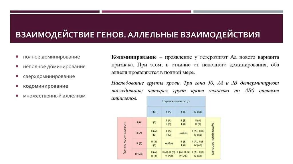 Схема типы взаимодействия аллельных генов. Взаимодействие аллельных генов таблица. Виды взаимодействия аллельных генов. Типы взаимодействия генов аллельные и неаллельные. Действие аллельных генов